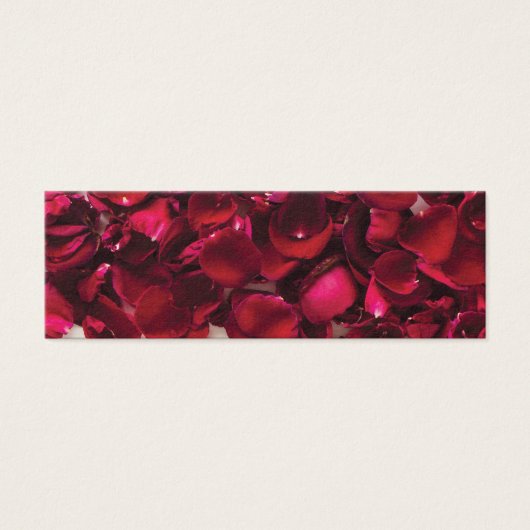 Rode Rozen Trouwwebsite RSVP Mini Visitekaartjes (Voorkant)