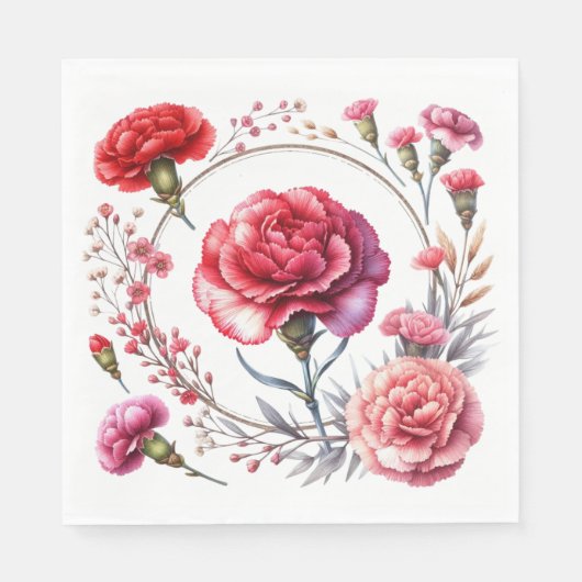 Rode Rozen Tuin Servet (Voorkant)