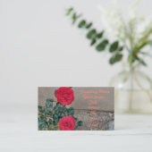 Rode rozen "Twee rozen" Bloemen Rode bloemblaadjes Visitekaartje (Staand voorkant)