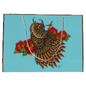 Rode Rozen Uil Blauw Groot Cadeauzakje (Achterkant)