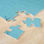 Rode Rozen Uil Blauw Legpuzzel (Zijkant)