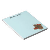 Rode Rozen Uil Blauw Notitieblok (Schuin)