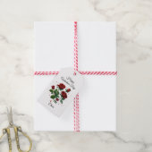 Rode Rozen Valentijnsdag Cadeaulabel (Met Touw)