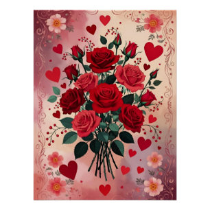 Rode Rozen, Valentijnsdag, Perfect Poster