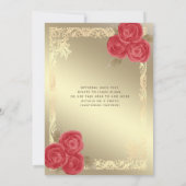  rode rozen van het lijst Quinceañera Kaart (Achterkant)