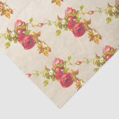  rode rozen van het Patroon op verouderd perkament Tissuepapier (Detail)