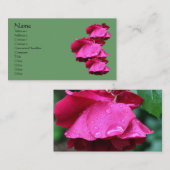 Rode rozen ventilator visitekaartje (Voorkant / Achterkant)