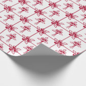 Rode Rozen Vierkant Motief Verpakking Papier (Hoek)