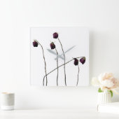 Rode Rozen Vierkante Klok (Huis)