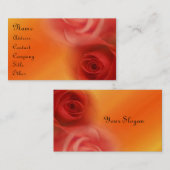 Rode rozen visitekaartje (Voorkant / Achterkant)