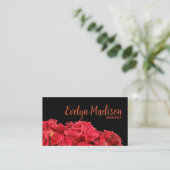 Rode rozen visitekaartje (Staand voorkant)