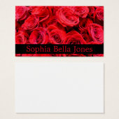 Rode rozen visitekaartjes (Voorkant /achterkant)