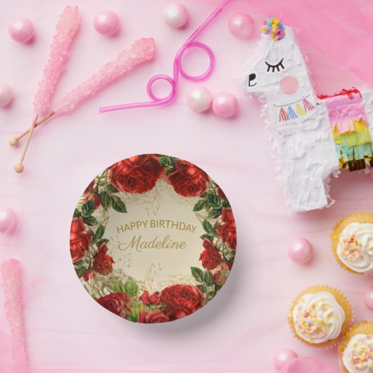  rode rozen Vlaanderen Papieren Kommen (Feest)