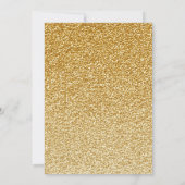 Rode Rozen & Vlinders Gouden Glitter Quinceañera Kaart (Achterkant)