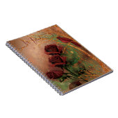Rode rozen, vogel in de boom notitieboek (Rechterzijde)