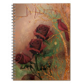 Rode rozen, vogel in de boom notitieboek (Voorkant)