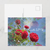 Rode rozen voor jou ... briefkaart (Voorkant / Achterkant)