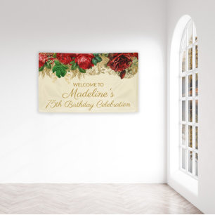 rode rozen Vrouwendag Spandoek