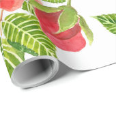 Rode rozen waterverf naadloos patroon cadeaupapier (Rol Hoek)