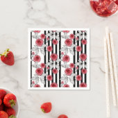 rode rozen, waterverf rozen servet (Insitu)