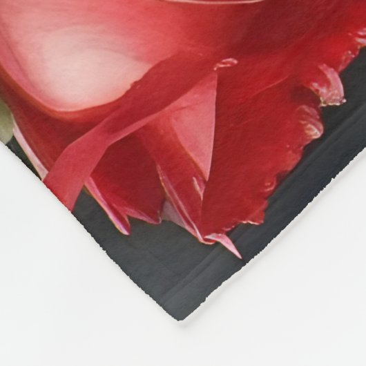  rode rozen waterverf schilderij fleece deken (Hoek)
