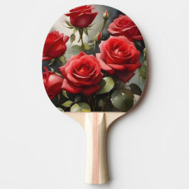  rode rozen waterverf schilderij tafeltennisbatje