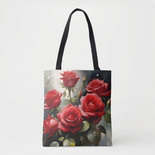 rode rozen waterverf schilderij tote bag (Voorkant)