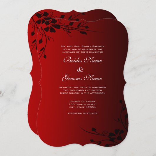 Rode Rozen Weddenschap Kaart (Voorkant / Achterkant)