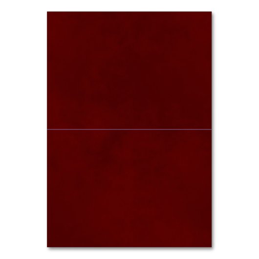 Rode Rozen Wedding DIY Vouw Plaats Kaart w / Titel (Achterkant)