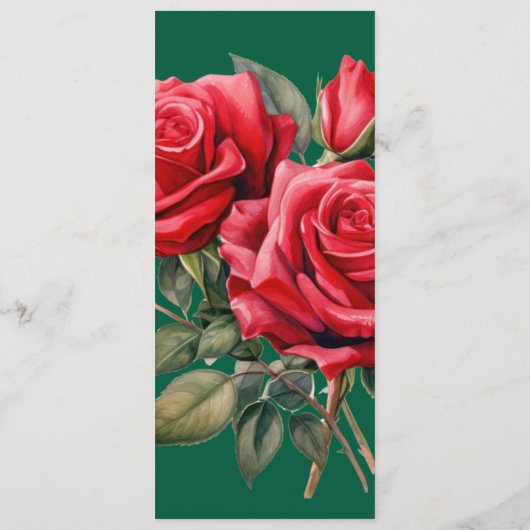 Rode Rozen Wedding Programma's (Achterkant)