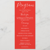 Rode Rozen Wedding Programma's (Voorkant)