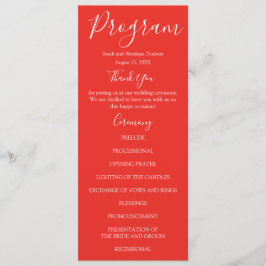 Rode Rozen Wedding Programma's