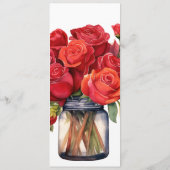 Rode Rozen Wedding Programma's (Achterkant)