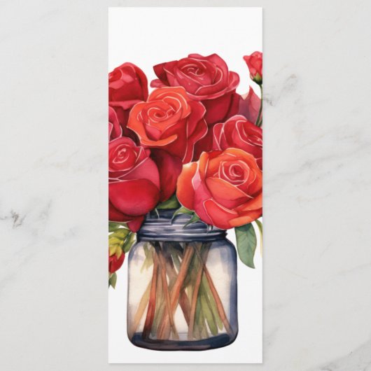 Rode Rozen Wedding Programma's (Achterkant)