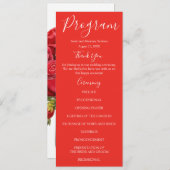 Rode Rozen Wedding Programma's (Voorkant / Achterkant)