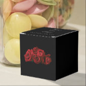 rode rozen wit zwart bruiloft bedankdoosjes