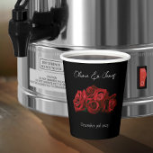 rode rozen wit zwart bruiloft papieren bekers