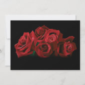 Rode Rozen Wit Zwart Elegantie Tijdloos Kaart (Achterkant)