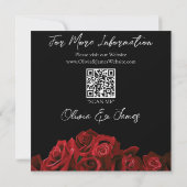 Rode Rozen Wit Zwart Elegantie Tijdloos Save The Date (Achterkant)