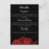 Rode rozen wit zwart informatiekaartje (Voorkant)