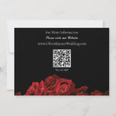 Rode rozen wit zwart save the date (Achterkant)