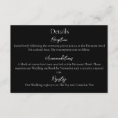 Rode Rozen Wit Zwart Tijdloze Elegantie Informatiekaartje (Voorkant)