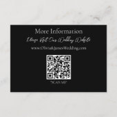 Rode Rozen Wit Zwart Tijdloze Elegantie Informatiekaartje (Achterkant)