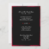 Rode Rozen Witte Hart Quinceanera Kaart (Achterkant)