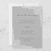 Rode Rozen Witte Kant Harten Sterren Quinceanera  Kaart (Achterkant)