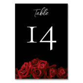 Rode Rozen Witte Zwarte Elegantie Tijdloze Huwelij Kaart (Achterkant)