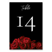 Rode Rozen Witte Zwarte Elegantie Tijdloze Huwelij Kaart (Voorkant)