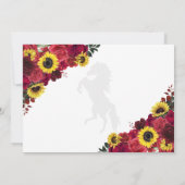 Rode Rozen Zonnebloemen Quinceañera Bewaar de Datu Kaart (Achterkant)