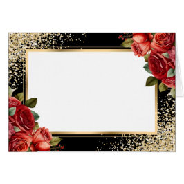 Rode Rozen Zwart Goud Confetti Bloemen