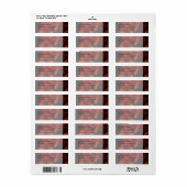 Rode rozen Zwarte Gothic Floral Weddenschap Etiket (Full Sheet)